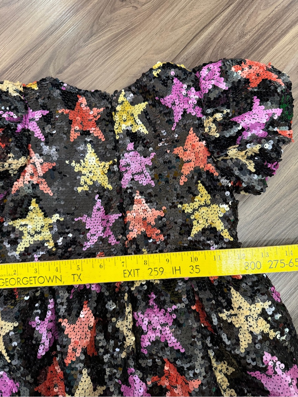Lola + The Boys girl sz 6 black sequin start party dress - Picture 9 of 9